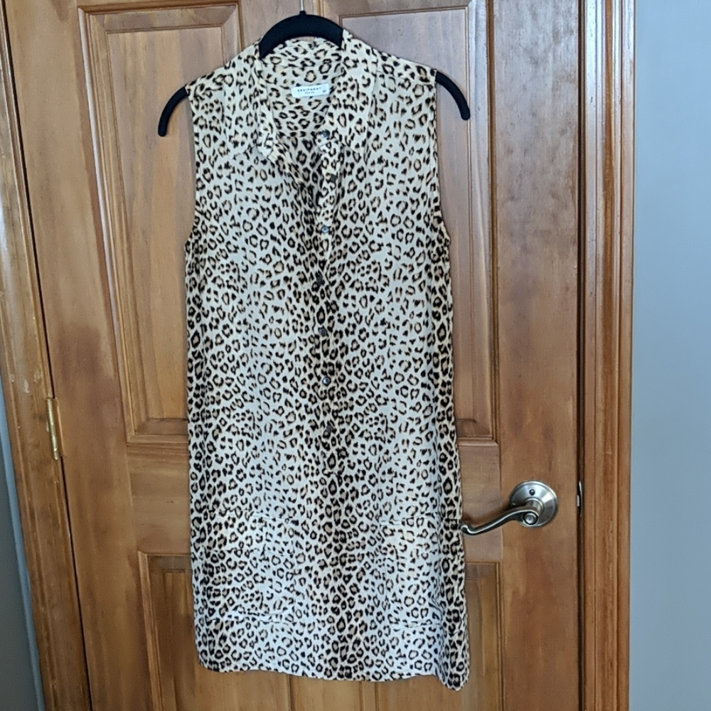 Equipment femme silk dress leopard size S small